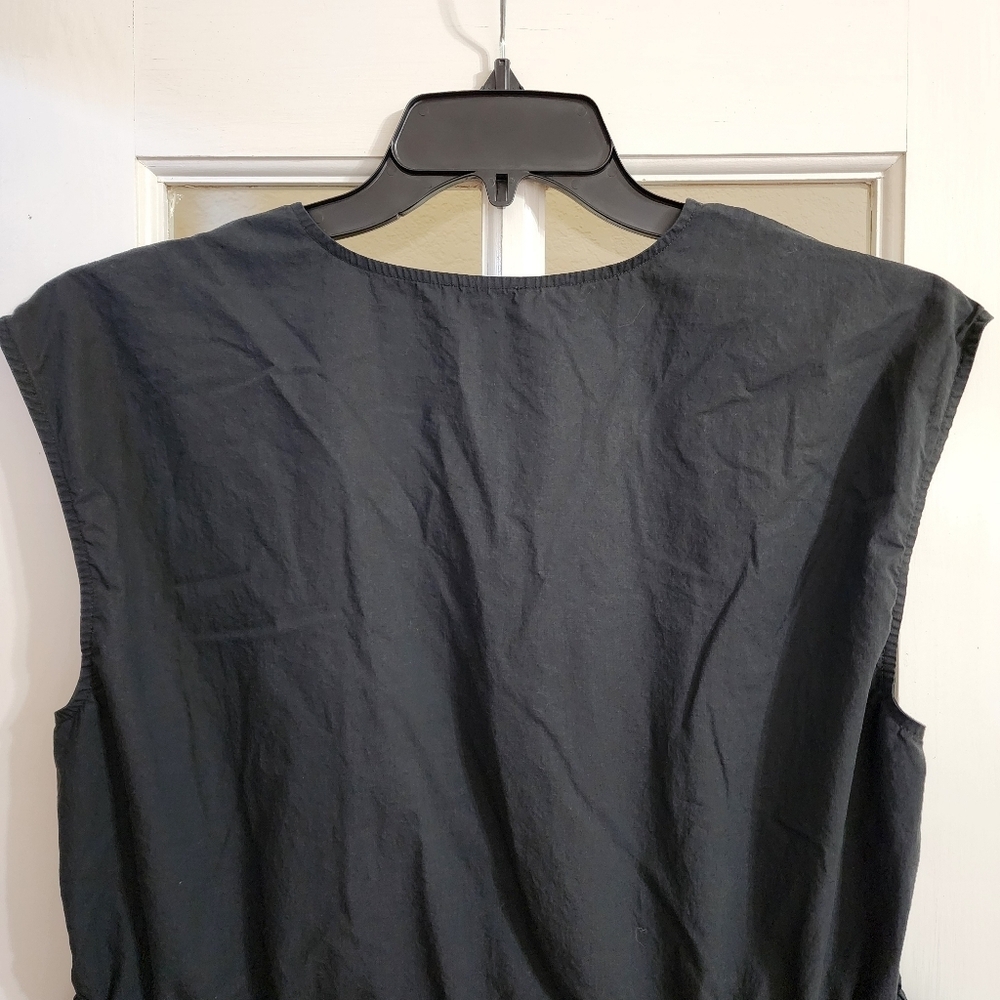 Rails Savi Black Charcoal Gray Peplum Top Women’s Large Drawstring Waist - Picture 7 of 13